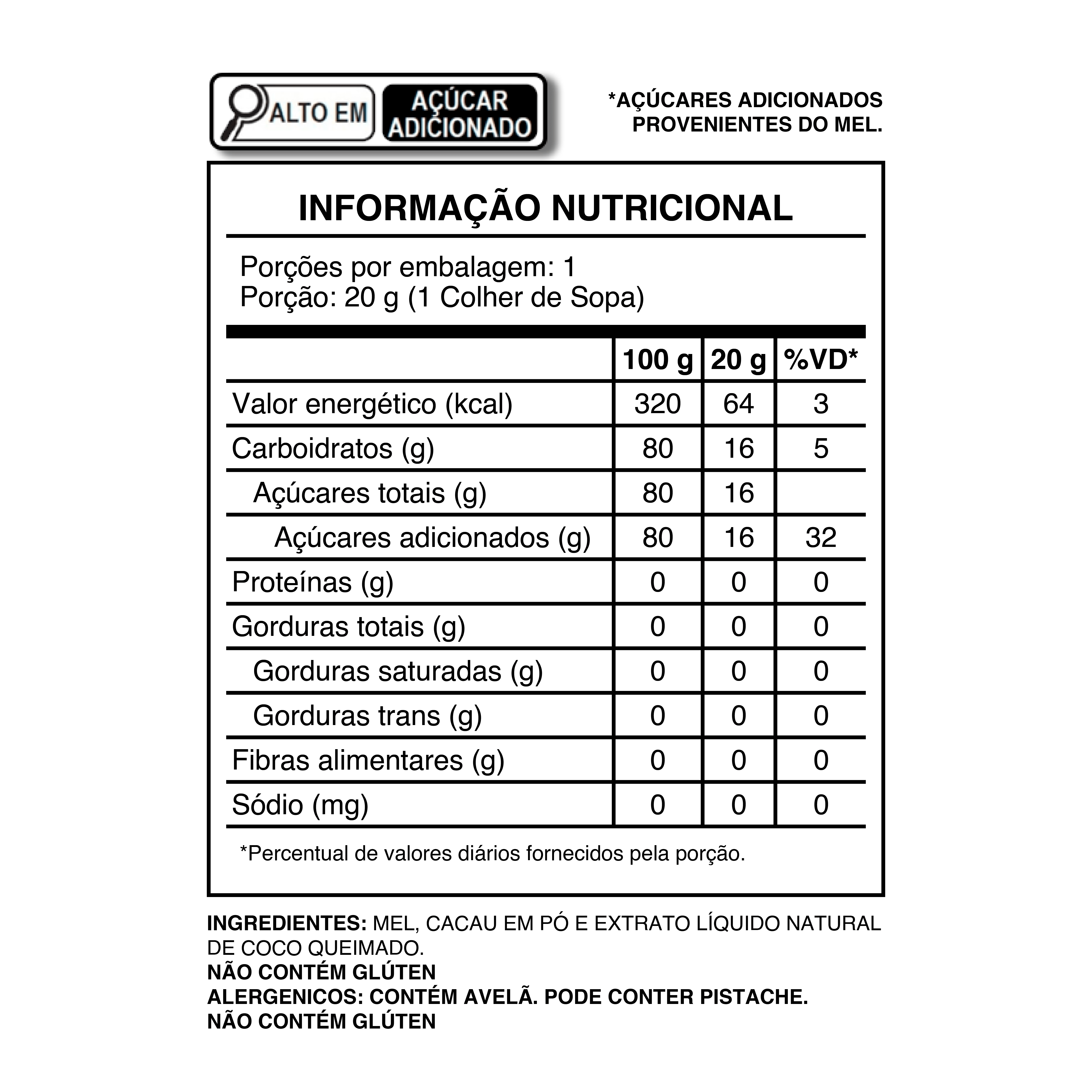 Cacau Bee Orgânico Coco Queimado 310g - BeeOz