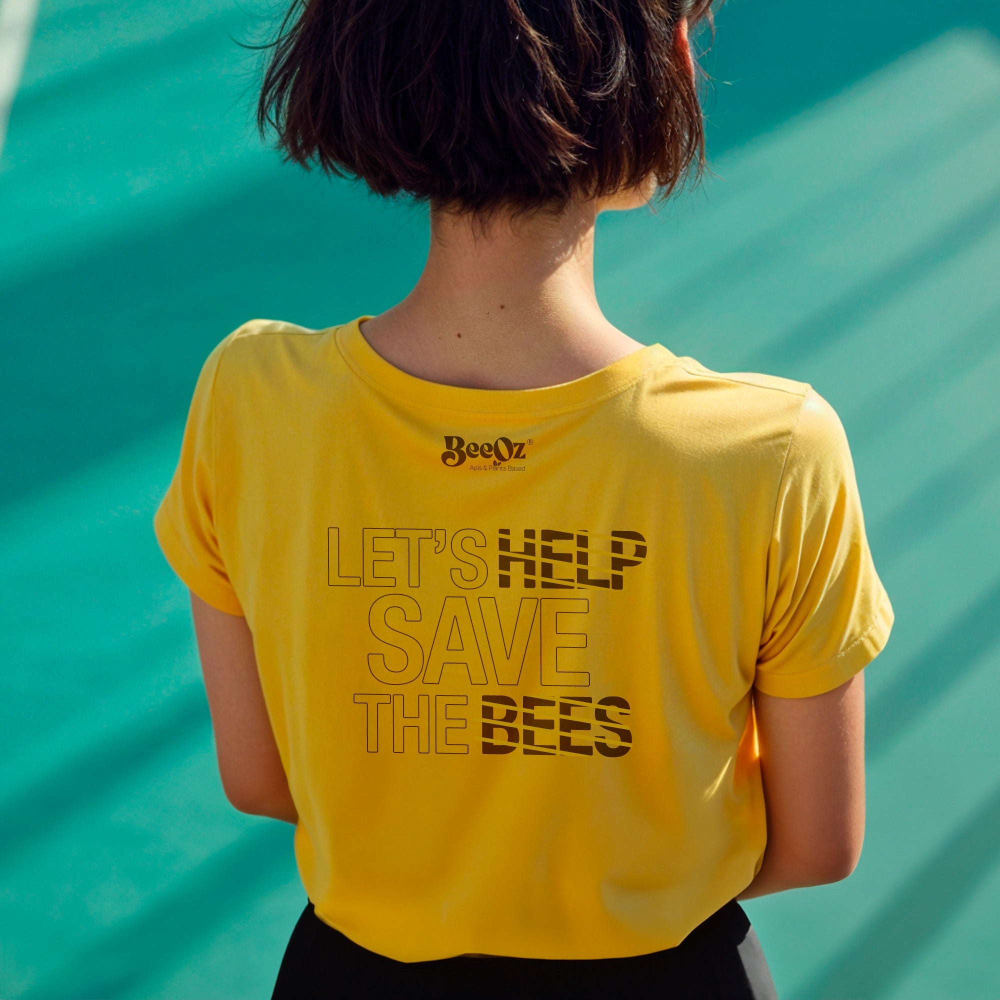 Camiseta casual: Let's Help Amarela - BeeOz