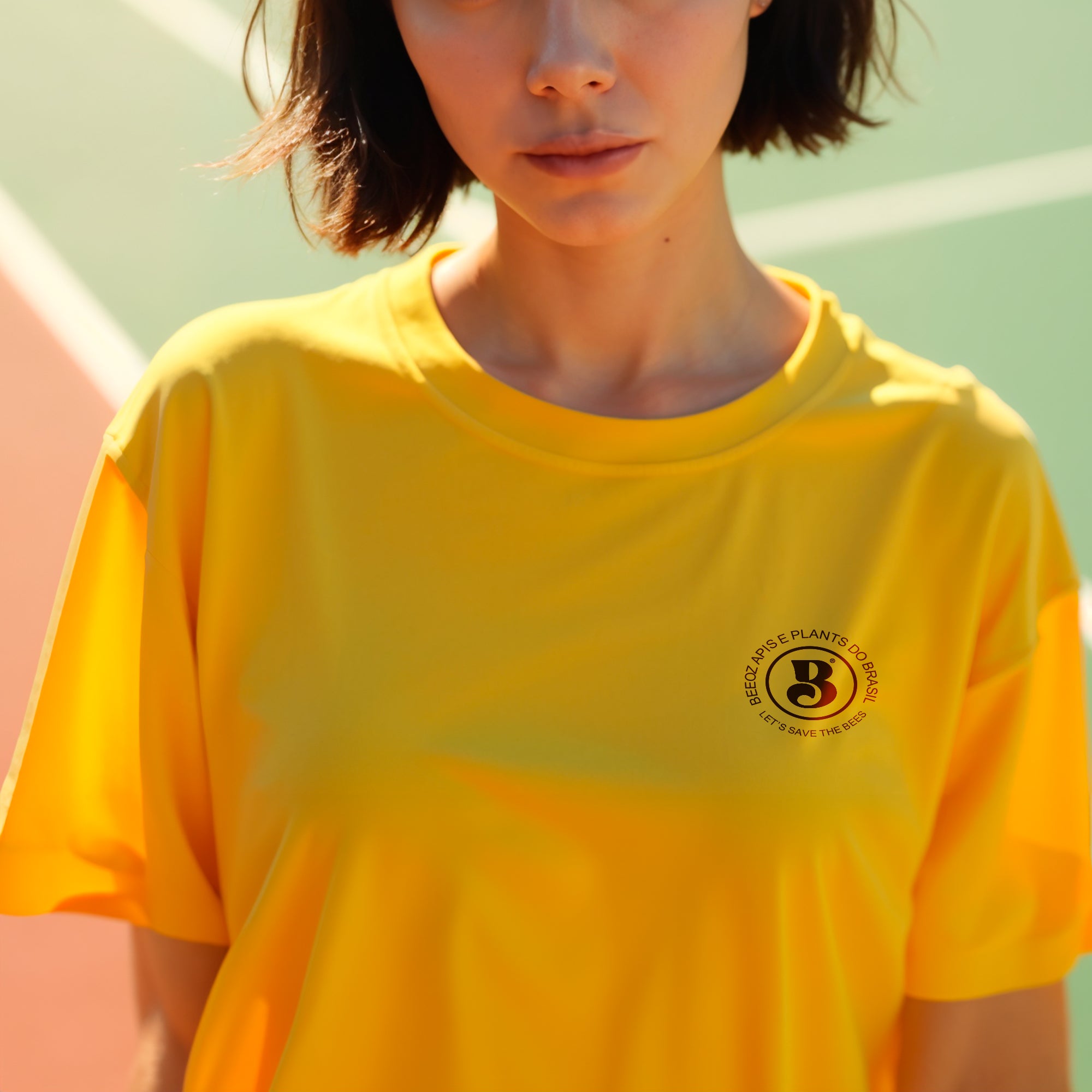 Camiseta casual: Let's Help Amarela - BeeOz