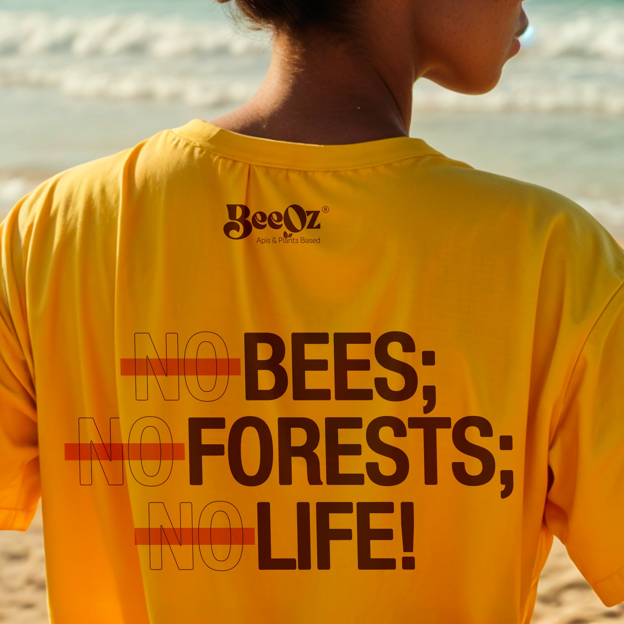Camiseta casual: No Bees Amarela - BeeOz