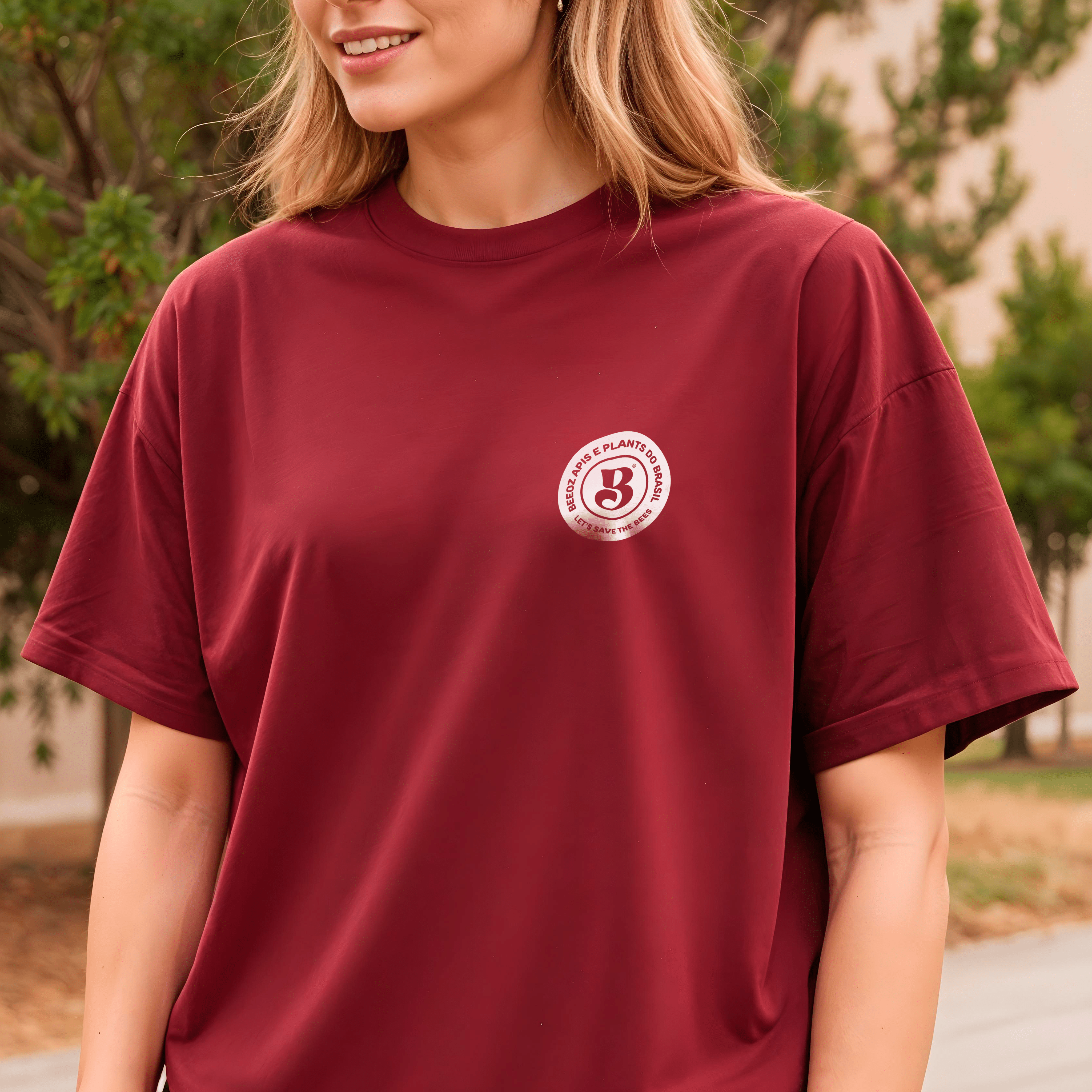 Camiseta casual: No Bees Carmim - BeeOz