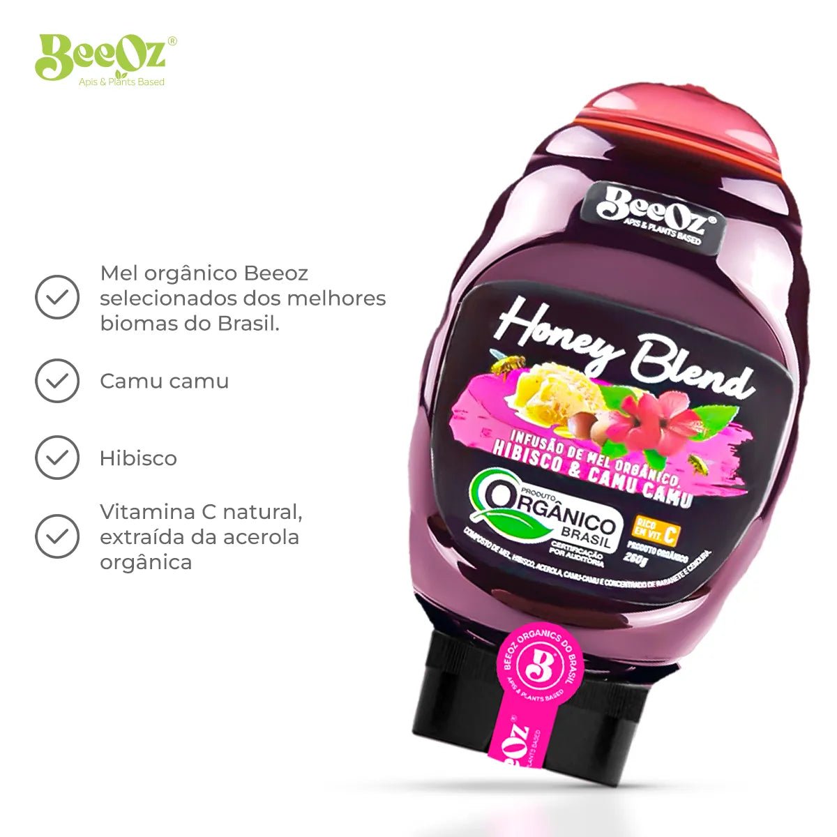 Honey Blend Hibisco & Camu Camu 260g - BeeOz