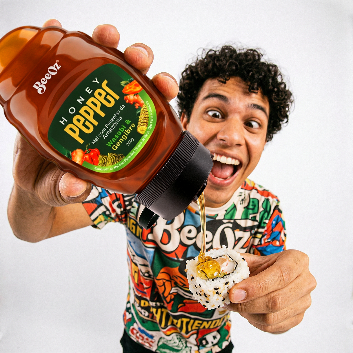 Honey Pepper Wasabi e Gengibre 260g - BeeOz