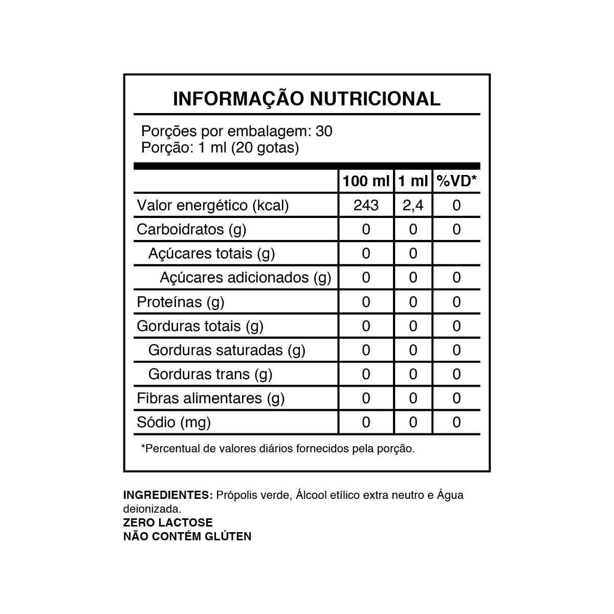 Propolift Extrato de Própolis Verde Extra Forte 30ml - BeeOz
