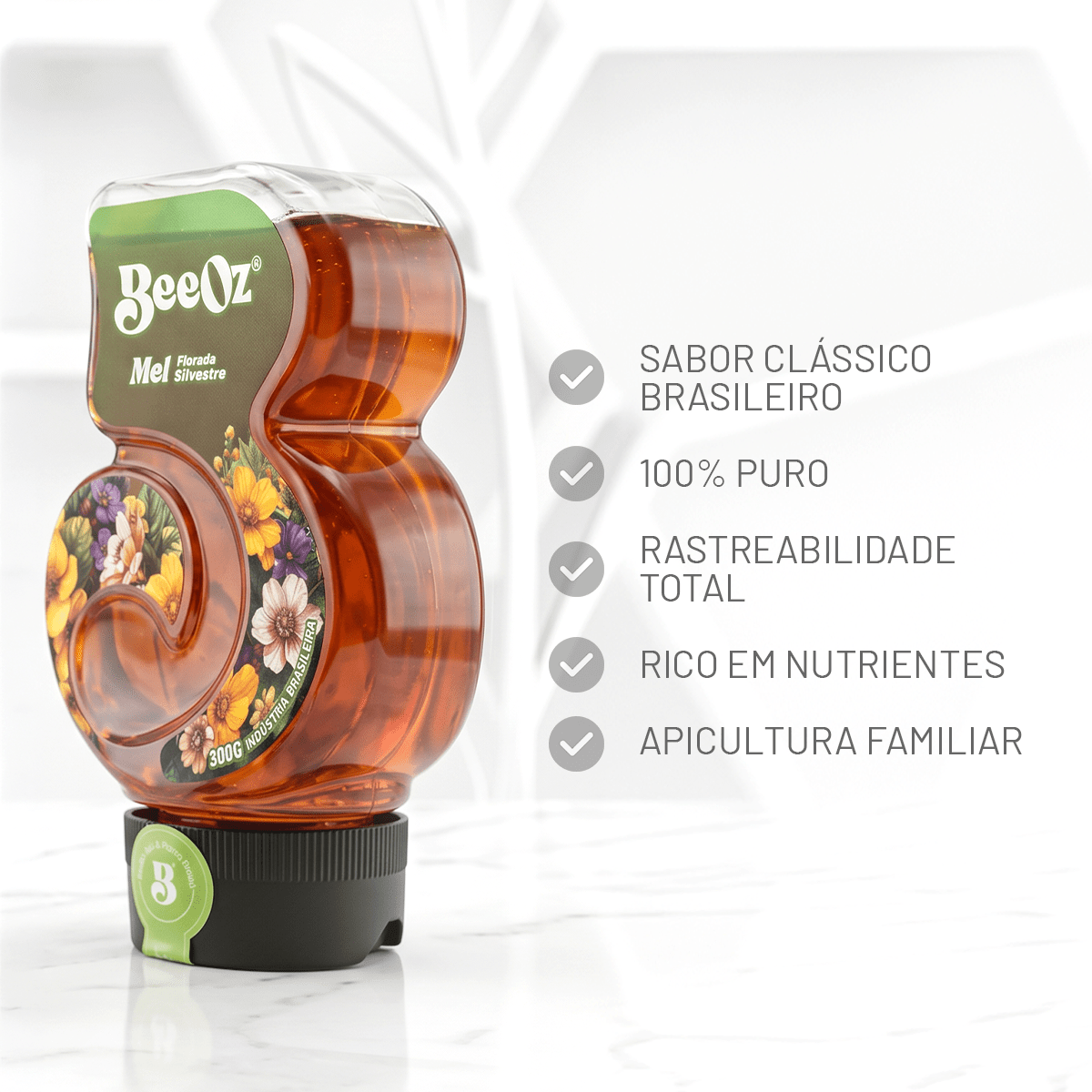 Honey Bioma Pantanal Silvestre 300g - BeeOz