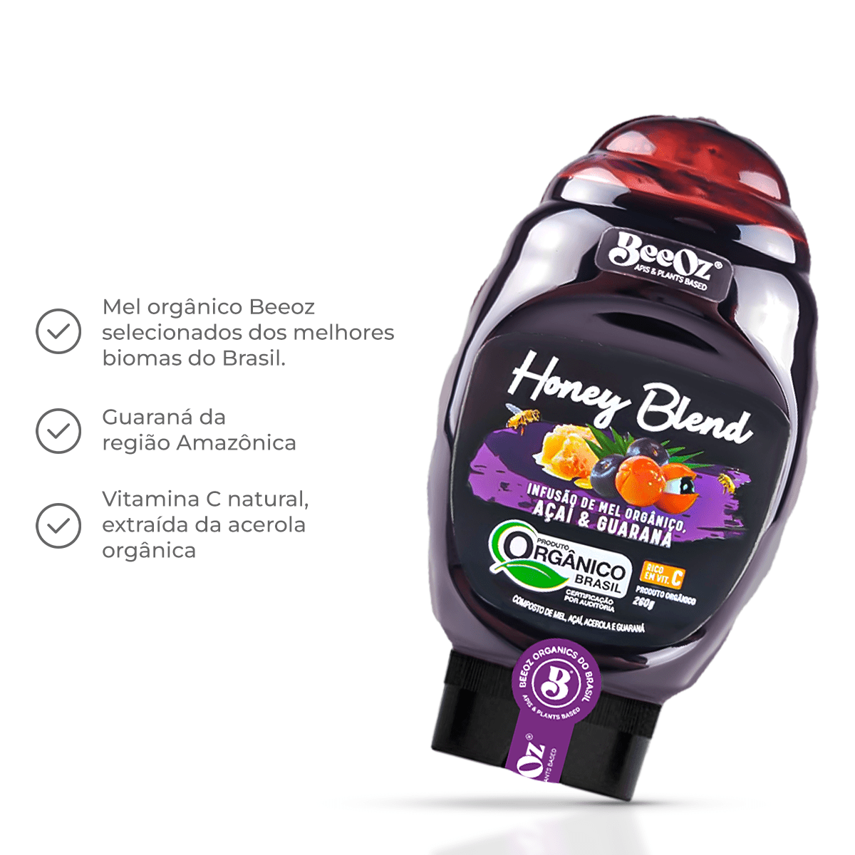 Honey Blend Açaí & Guaraná 260g - BeeOz