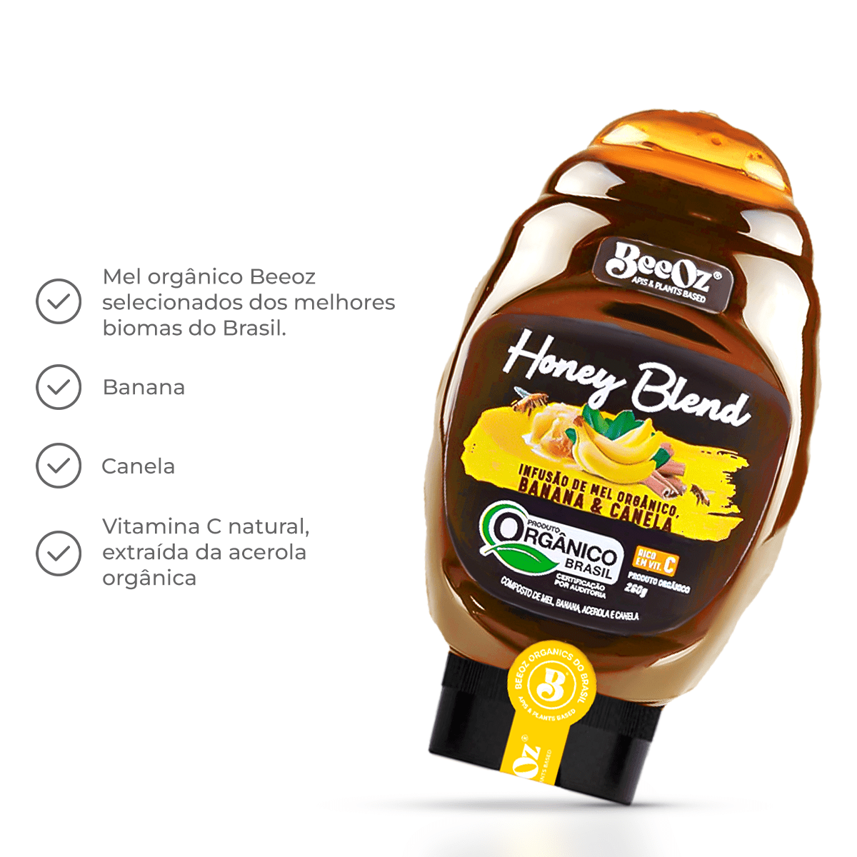 Honey Blend Banana & Canela 260g - BeeOz