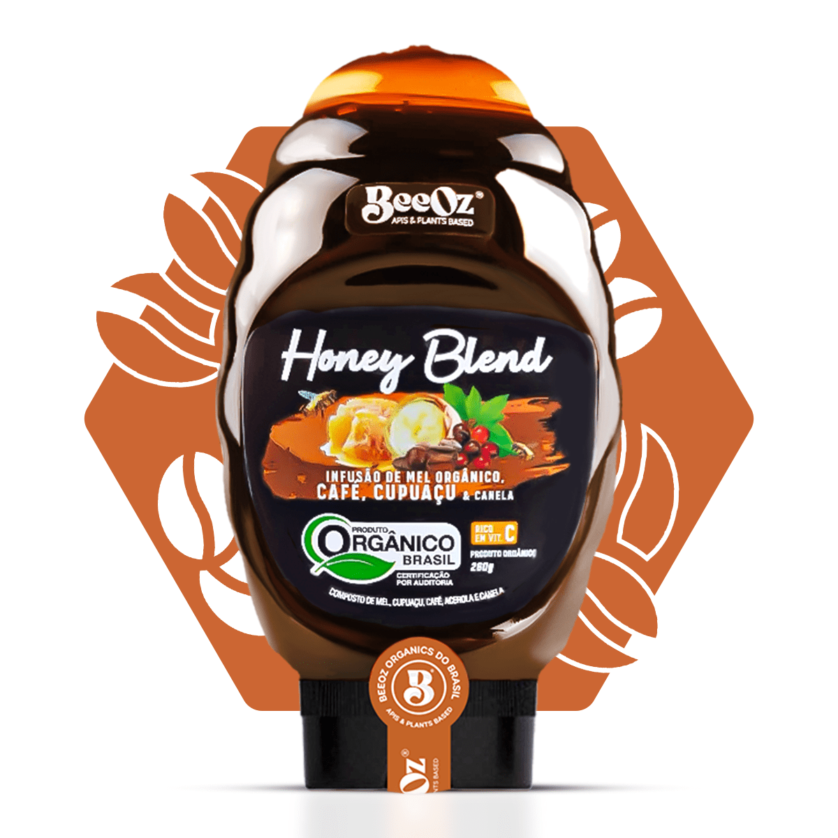 Honey Blend Café, Cupuaçu e Canela 260g - BeeOz